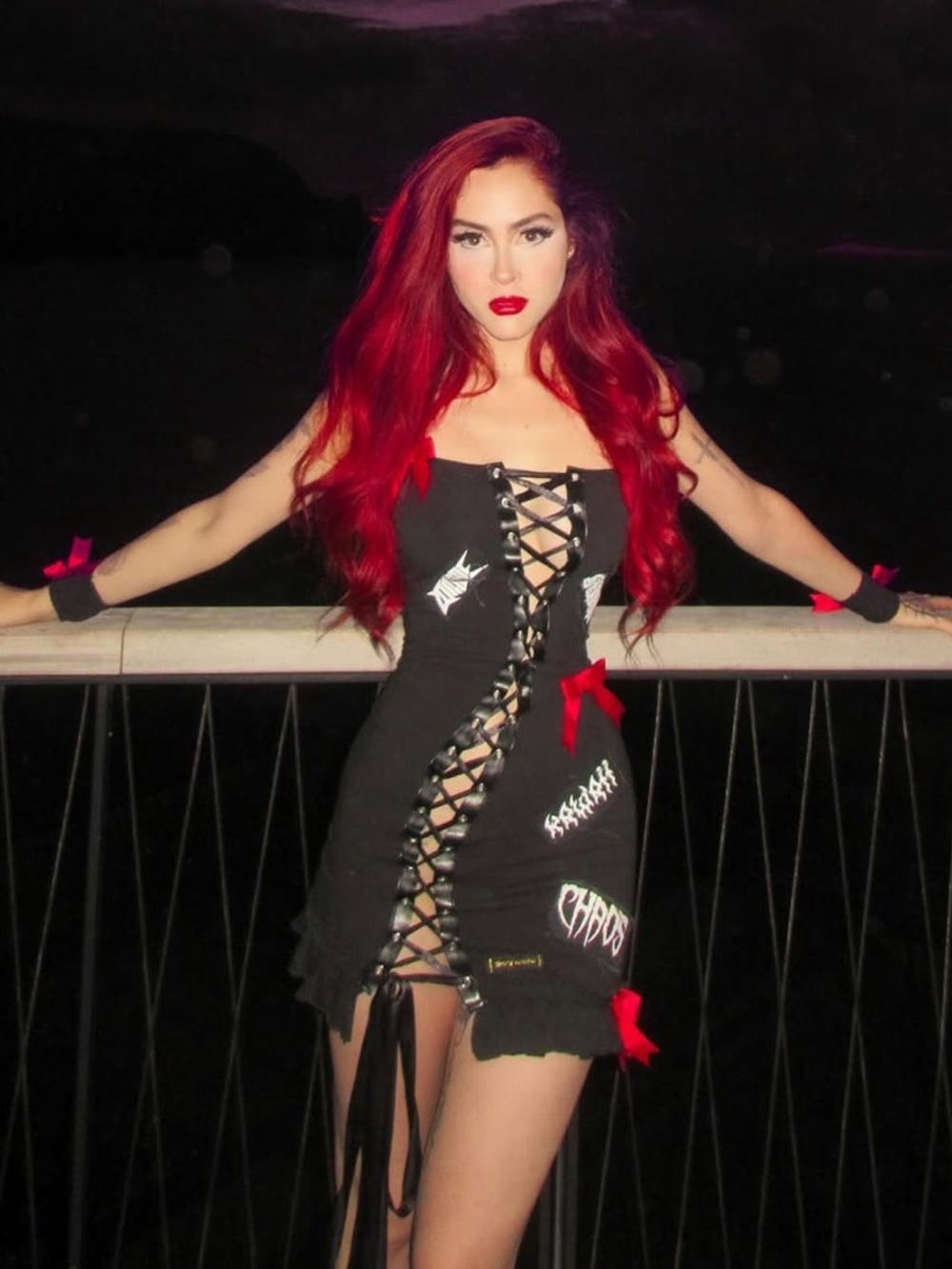 shay kawaii black dress with cuffs
